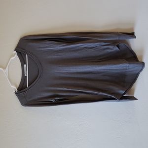 Soft gray long-sleeve tee